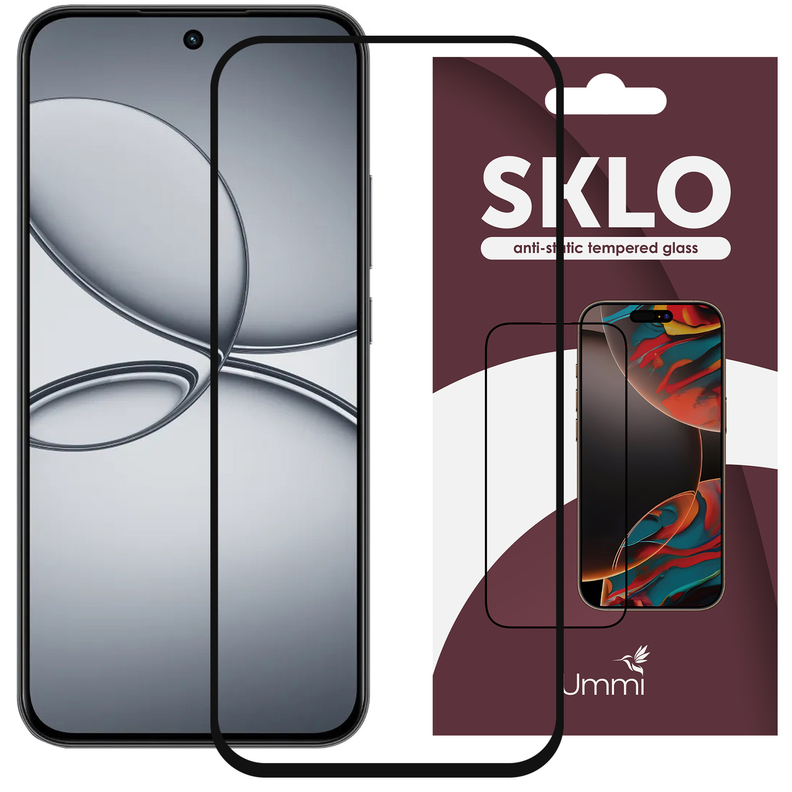 Захисне скло SKLO 3D для TECNO Spark Go 3, Чорний, Загартоване скло, купити оптом з доставкою