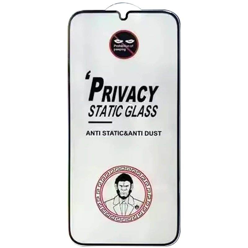 Захисне скло Privacy 5D (тех.пак) для Samsung Galaxy A25 5G, Чорний 1, Загартоване скло, купити оптом з доставкою