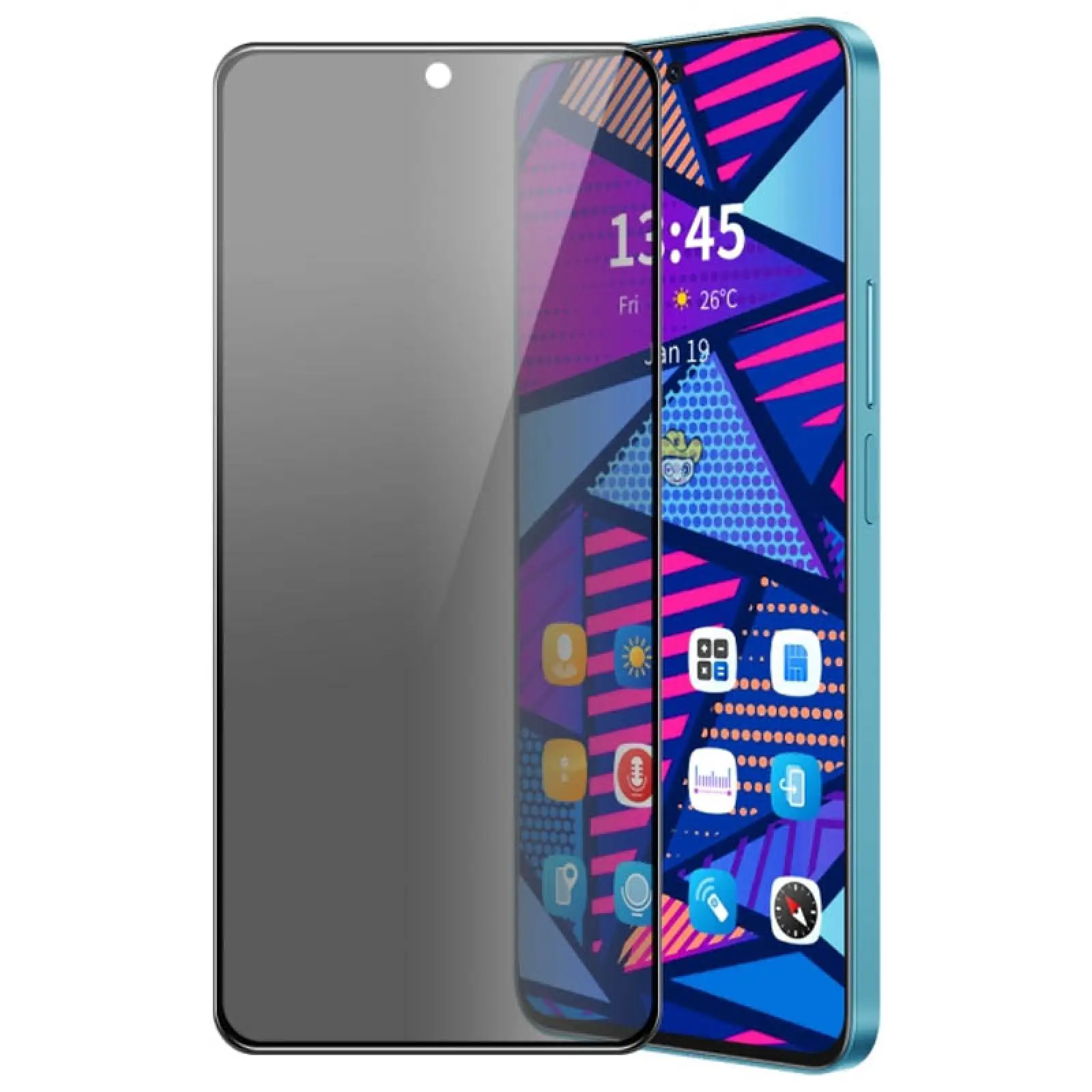Защитное стекло Privacy 5D (тех.пак) для Samsung Galaxy A57 5G, Черный, Закаленное стекло, купить оптом с доставкой
