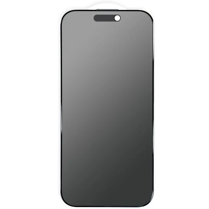 Защитное стекло Privacy 5D Matte (тех.пак) для Apple iPhone 17 / 16 Pro (6.3"), Черный, Закаленное стекло, купить оптом с доставкой