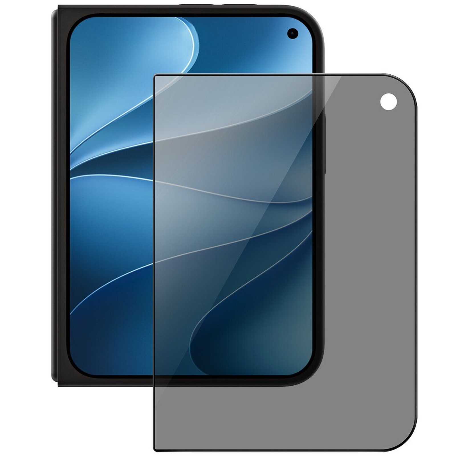 Защитное стекло Privacy 5D Matte (тех.пак) для Apple iPhone Duo (5.4"), Черный, Закаленное стекло, купить оптом с доставкой