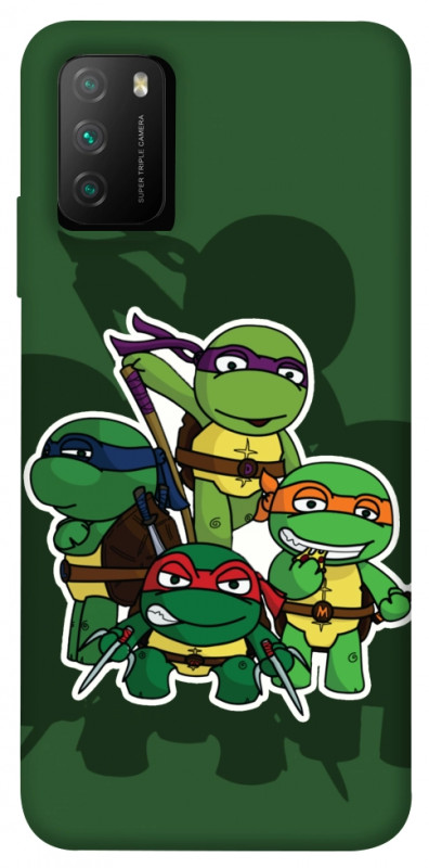 Чехол itsPrint Green turtles для Xiaomi Poco M3, детские, купить оптом с доставкой