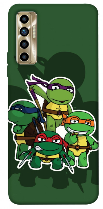 Чехол itsPrint Green turtles для TECNO Camon 17P, детские, купить оптом с доставкой