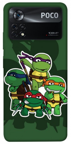 Чохол itsPrint Green turtles для Xiaomi Poco X4 Pro 5G