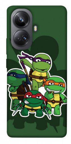 Чехол itsPrint Green turtles для Realme 10 Pro+