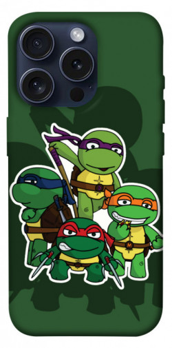 Чехол itsPrint Green turtles для Apple iPhone 15 Pro (6.1")