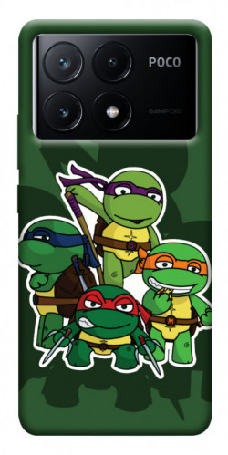 Чохол itsPrint Green turtles для Xiaomi Poco X6