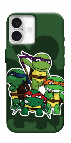 Чохол itsPrint Green turtles для Apple iPhone 16 (6.1")