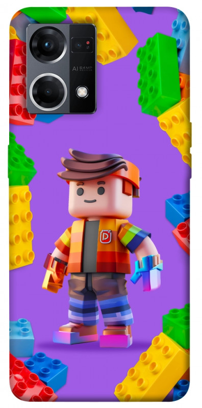 Чехол itsPrint Colorful constructor для Oppo Reno 7 4G, детские, купить оптом с доставкой
