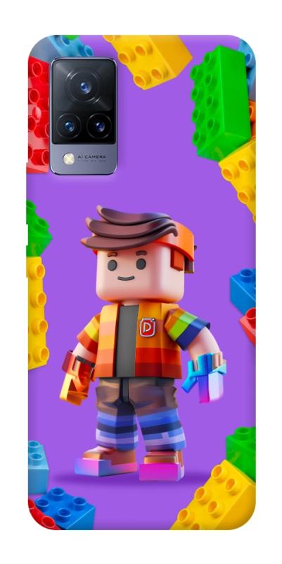 Чехол itsPrint Colorful constructor для Vivo V21, детские, купить оптом с доставкой