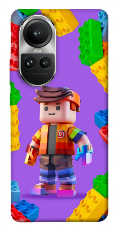 Чехол itsPrint Colorful constructor для Oppo Reno 10, детские, купить оптом с доставкой