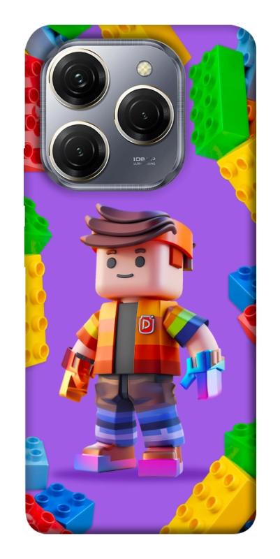Чехол itsPrint Colorful constructor для TECNO Spark 20 Pro, детские, купить оптом с доставкой