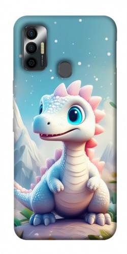 Чехол itsPrint Белый дракоша для TECNO Spark 7