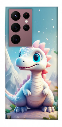 Чехол itsPrint Белый дракоша для Samsung Galaxy S22 Ultra