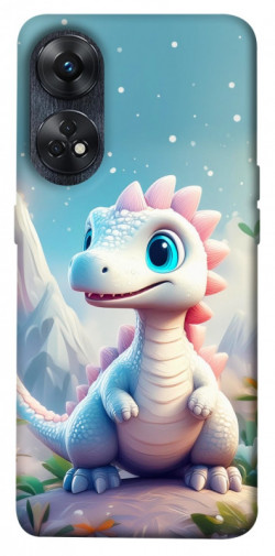 Чехол itsPrint Белый дракоша для Oppo Reno 8 T 4G