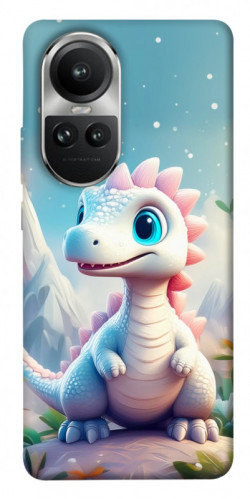 Чохол itsPrint Білий дракоша для Oppo Reno 10