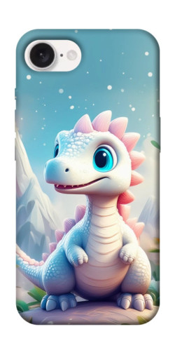 Чехол itsPrint Белый дракоша для Apple iPhone 16e (6.1")