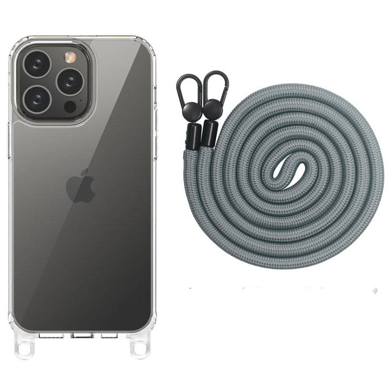 Чохол TPU Transparent with Straps для Apple iPhone 15 Pro Max (6.7) Зображення №1 Чохол TPU Transparent with Straps для Apple iPhone 15 Pro Max (6.7) дивитися фото №1