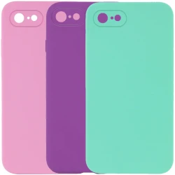  Чехол Silicone Case Square Full Camera Protective (AA) NOLOGO для Apple iPhone 7/8/SE(2020)