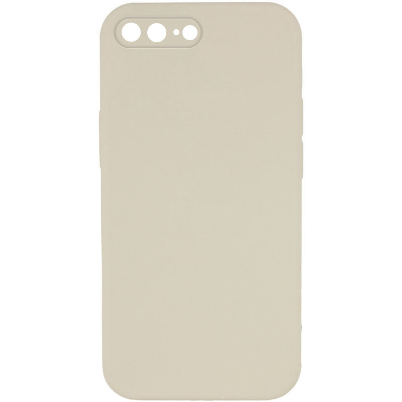 Чохол Silicone Case Square Full Camera Protective (AA) для Apple iPhone 7 plus / 8 plus (5.5) | Мікрофібра на малюнкі №1