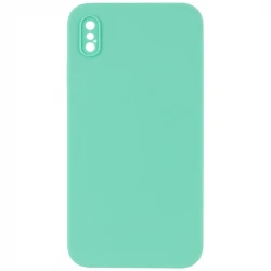 Чохол Silicone Case Square Full Camera Protective (AA) NOLOGO для Apple iPhone X / XS (5.8")