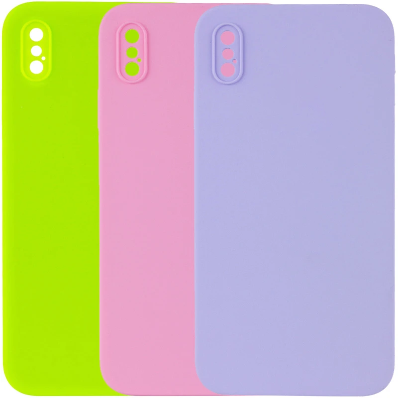Чехол Silk Square Full Camera Protective (AA) NO LOGO для Apple iPhone XS Max (6.5"), Силикон, купить оптом с доставкой