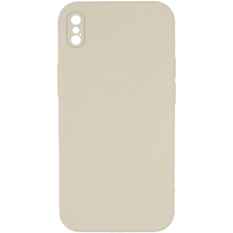 Чехол Silk Square Full Camera Protective (AA) NO LOGO для Apple iPhone XS Max (6.5"), Бежевый / Antique White, Силикон, купить оптом с доставкой