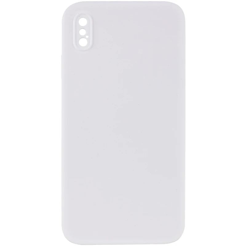 Чехол Silk Square Full Camera Protective (AA) NO LOGO для Apple iPhone XS Max (6.5"), Белый / White, Силикон, купить оптом с доставкой