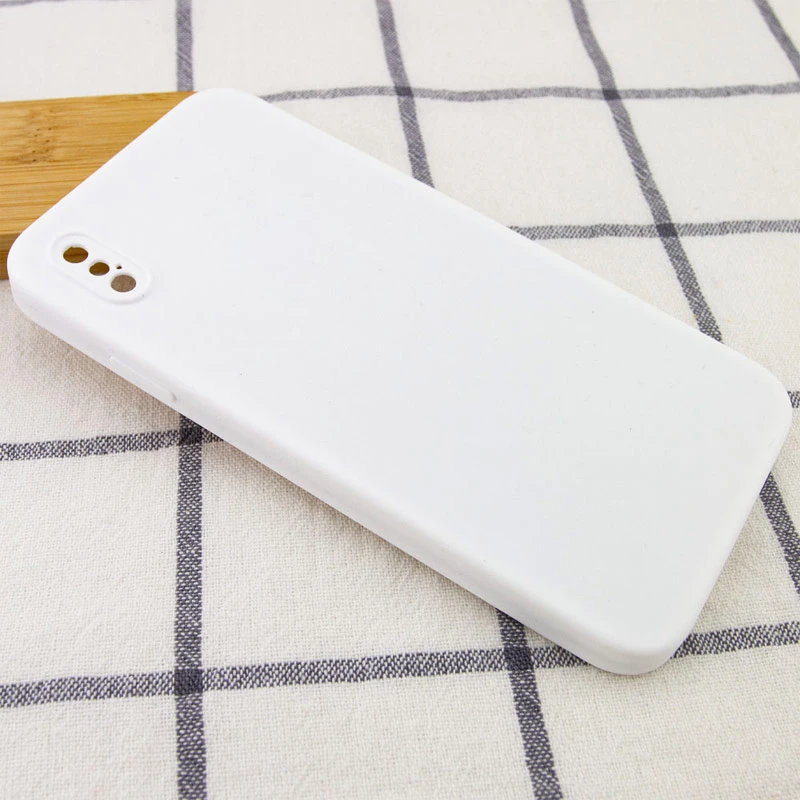 Чехол Silk Square Full Camera Protective (AA) NO LOGO для Apple iPhone XS Max (6.5"), Белый / White 1, Силикон, купить оптом с доставкой