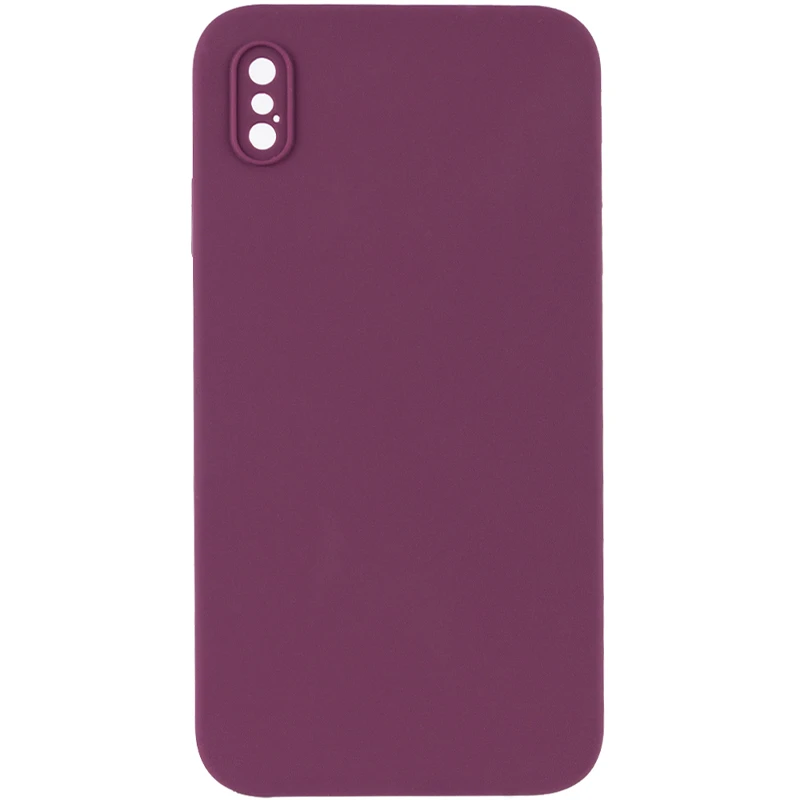 Чехол Silk Square Full Camera Protective (AA) NO LOGO для Apple iPhone XS Max (6.5"), Бордовый / Maroon, Силикон, купить оптом с доставкой