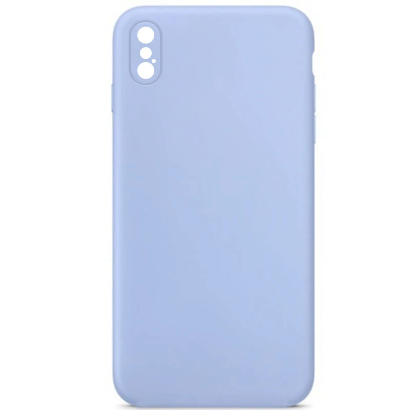 Чехол Silk Square Full Camera Protective (AA) NO LOGO для Apple iPhone XS Max (6.5"), Голубой / Lilac Blue, Силикон, купить оптом с доставкой