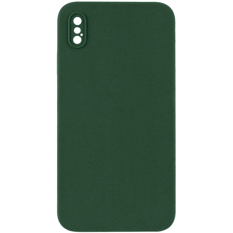 Чехол Silk Square Full Camera Protective (AA) NO LOGO для Apple iPhone XS Max (6.5"), Зеленый / Cyprus Green, Силикон, купить оптом с доставкой