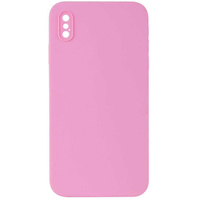 Чехол Silicone Case Square Full Camera Protective (AA) для Apple iPhone XS Max (6.5) | Микрофибра на картинке №1