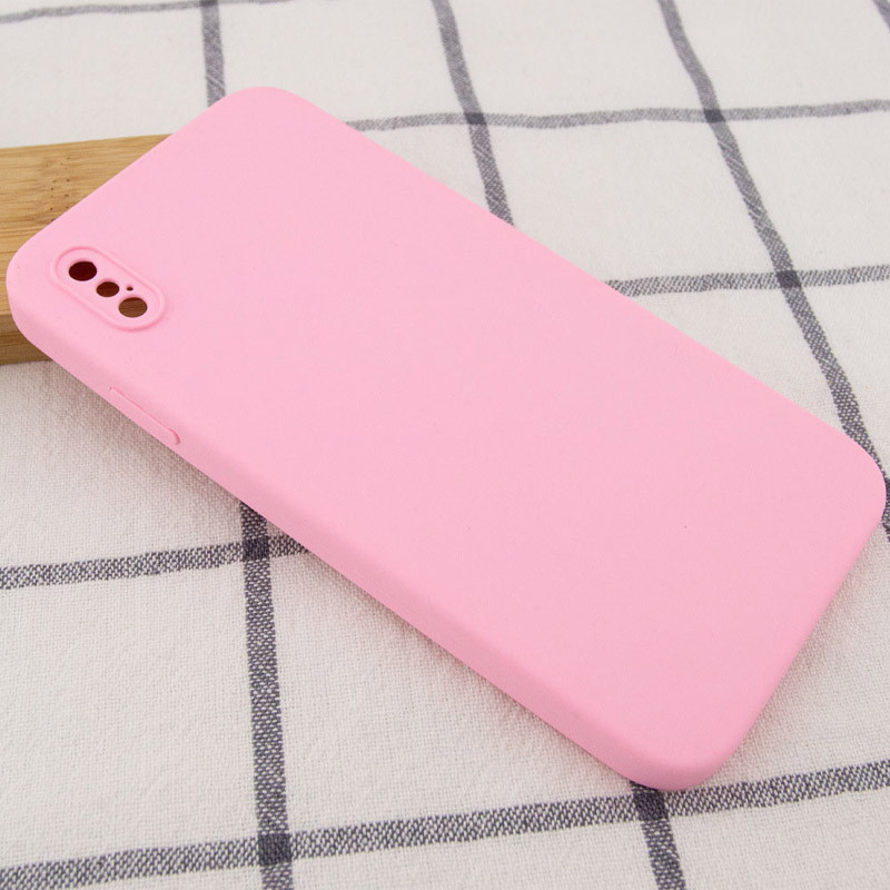 Чехол Silicone Case Square Full Camera Protective (AA) для Apple iPhone XS Max (6.5) | Микрофибра на картинке №2