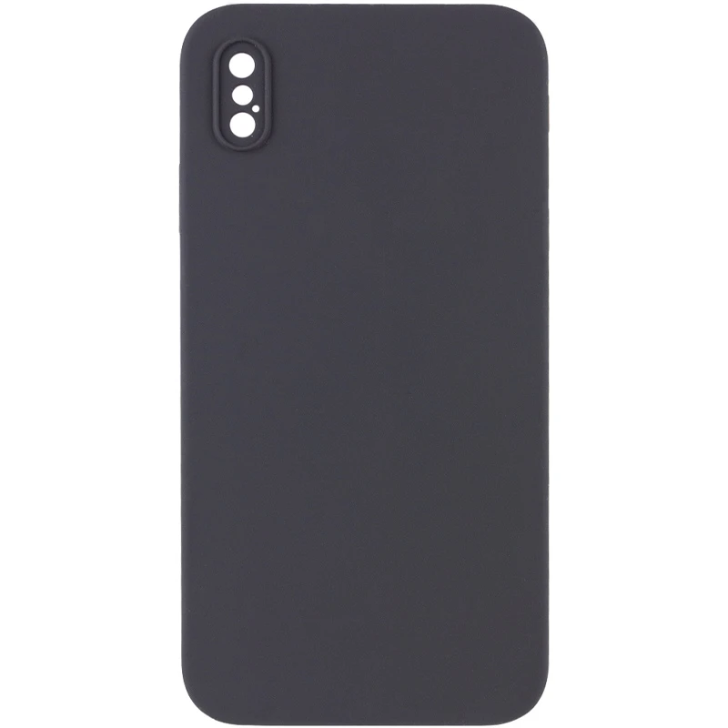Чехол Silk Square Full Camera Protective (AA) NO LOGO для Apple iPhone XS Max (6.5"), Серый / Dark Gray, Силикон, купить оптом с доставкой