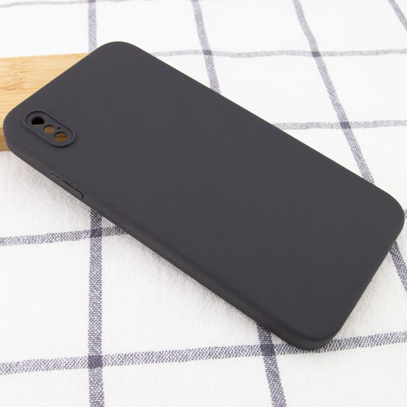 Чехол Silk Square Full Camera Protective (AA) NO LOGO для Apple iPhone XS Max (6.5"), Серый / Dark Gray 1, Силикон, купить оптом с доставкой