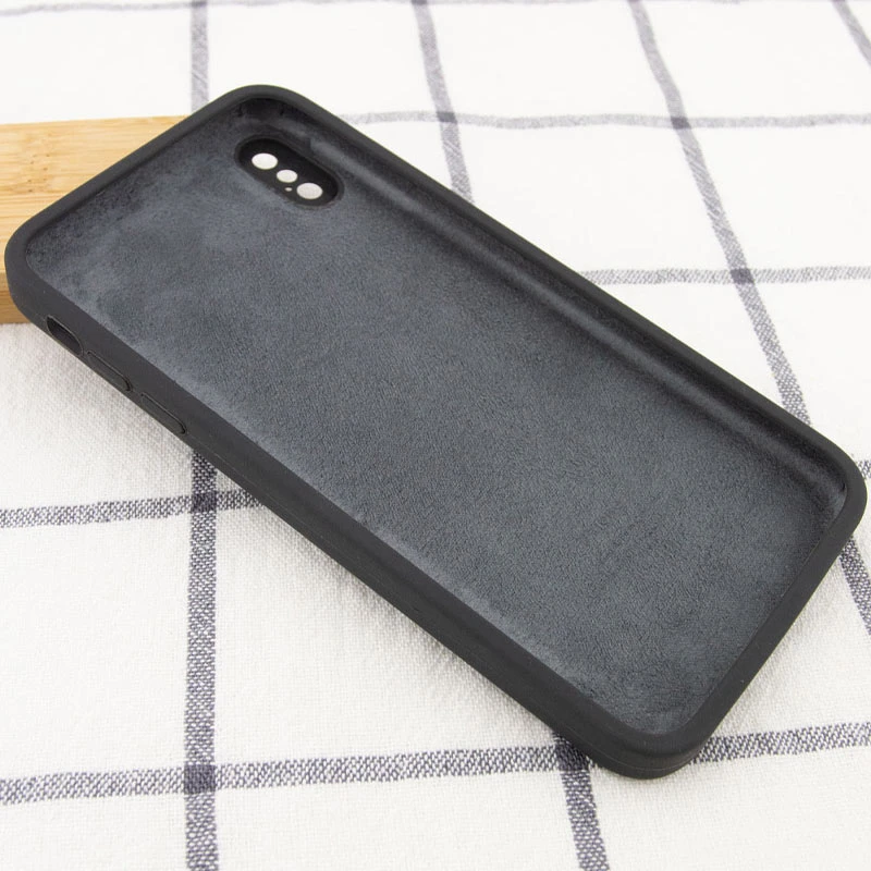 Чехол Silk Square Full Camera Protective (AA) NO LOGO для Apple iPhone XS Max (6.5"), Серый / Dark Gray 2, Силикон, купить оптом с доставкой