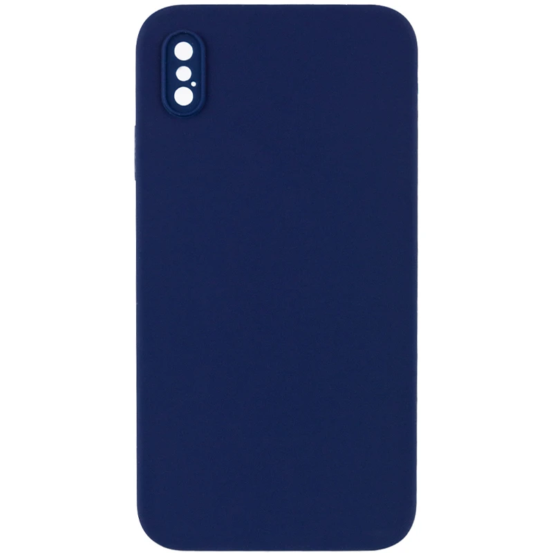 Чехол Silk Square Full Camera Protective (AA) NO LOGO для Apple iPhone XS Max (6.5"), Темно-синий / Midnight blue, Силикон, купить оптом с доставкой