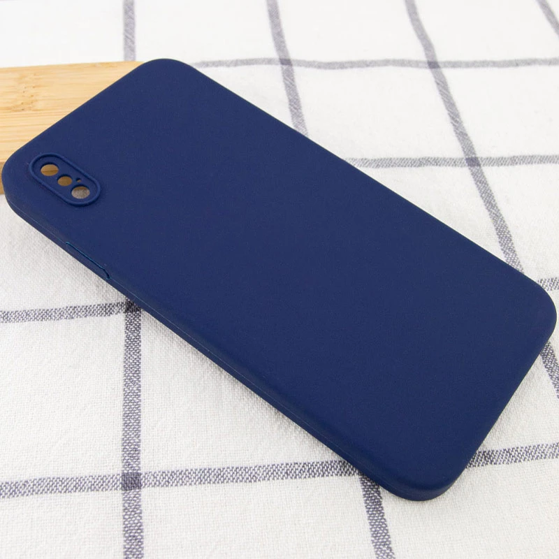 Чехол Silk Square Full Camera Protective (AA) NO LOGO для Apple iPhone XS Max (6.5"), Темно-синий / Midnight blue 1, Силикон, купить оптом с доставкой