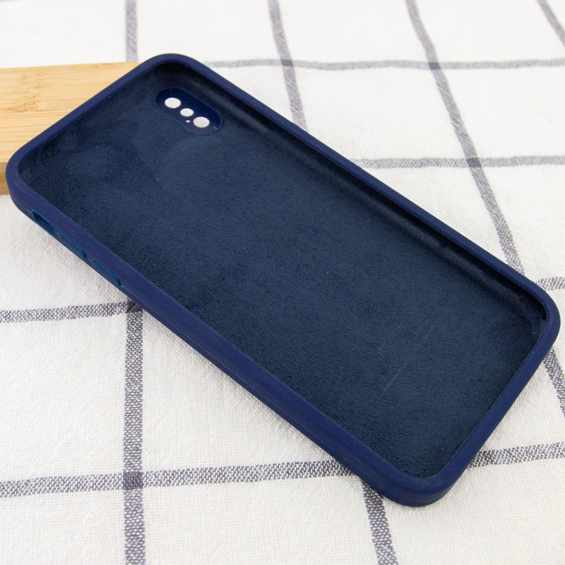 Чехол Silk Square Full Camera Protective (AA) NO LOGO для Apple iPhone XS Max (6.5"), Темно-синий / Midnight blue 2, Силикон, купить оптом с доставкой