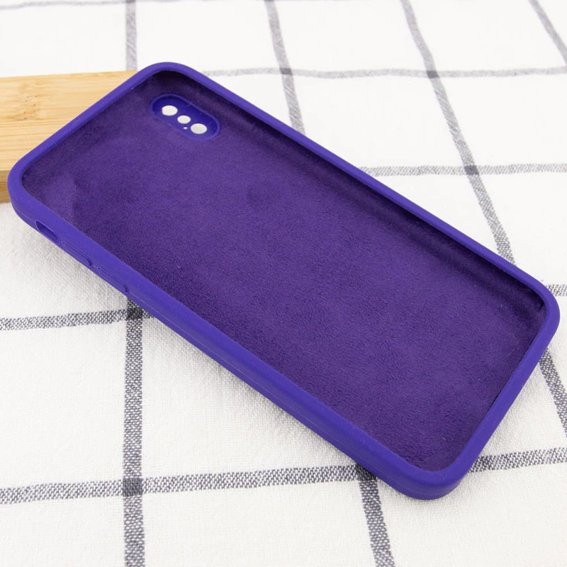 Чехол Silk Square Full Camera Protective (AA) NO LOGO для Apple iPhone XS Max (6.5"), Фиолетовый / Ultra Violet 2, Силикон, купить оптом с доставкой