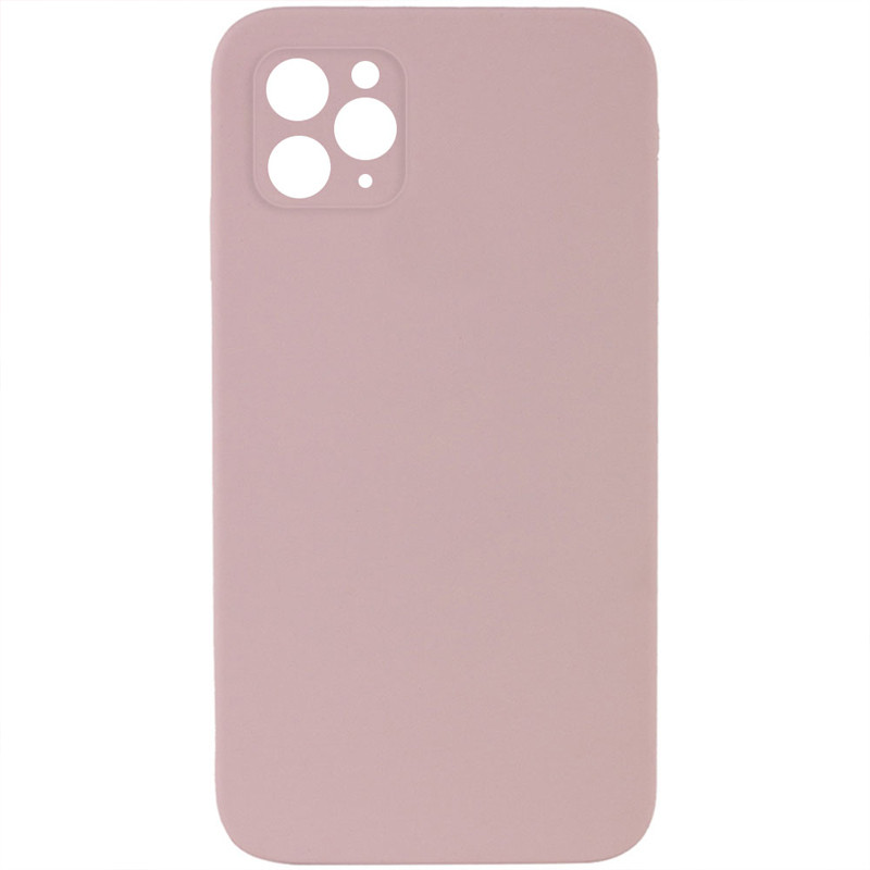 Чохол Silicone Case Square Full Camera Protective (AA) для Apple iPhone 11 Pro (5.8) | Мікрофібра на малюнкі №1