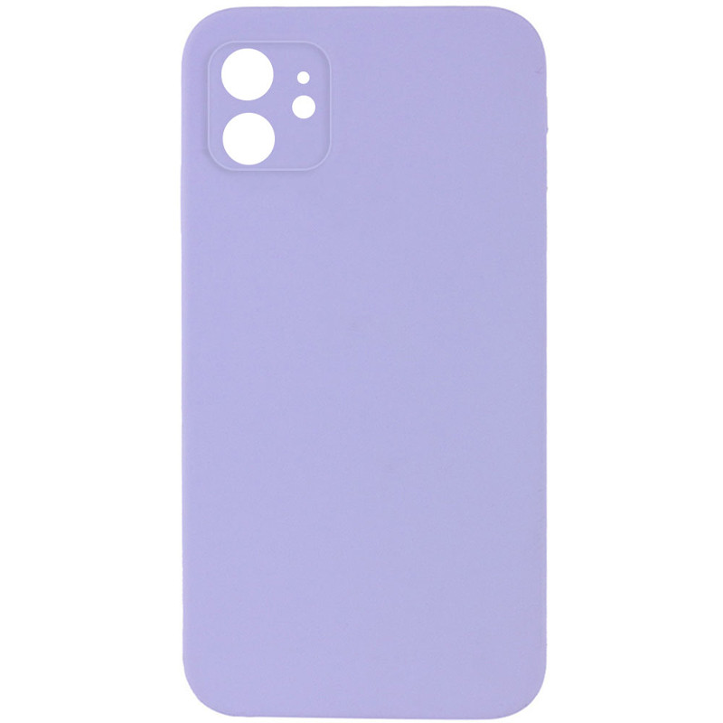 Чехол Silicone Case Square Full Camera Protective (AA) для Apple iPhone 11 (6.1) | Микрофибра на картинке №1