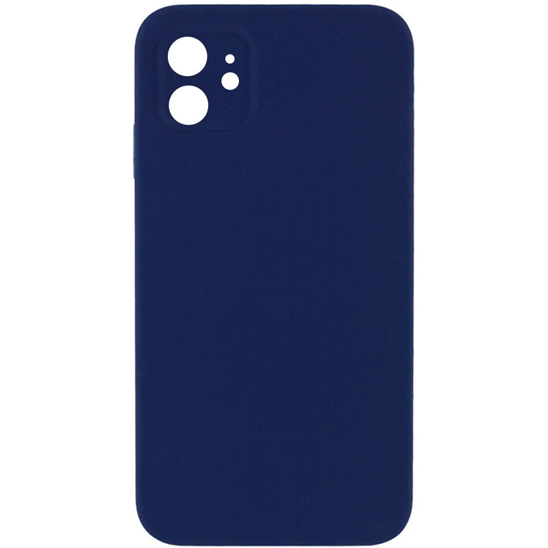 Чехол Silicone Case Square Full Camera Protective (AA) для Apple iPhone 11 (6.1) | Микрофибра на картинке №1