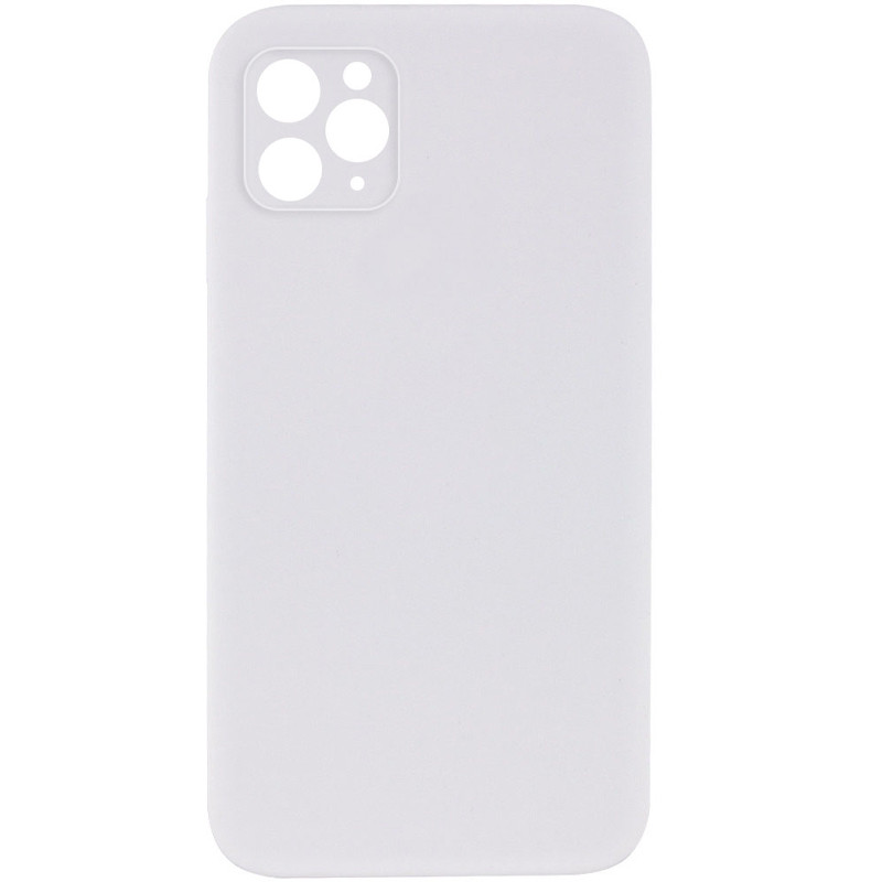 Чохол Silicone Case Square Full Camera Protective (AA) для Apple iPhone 11 Pro Max (6.5) | Мікрофібра на малюнкі №1