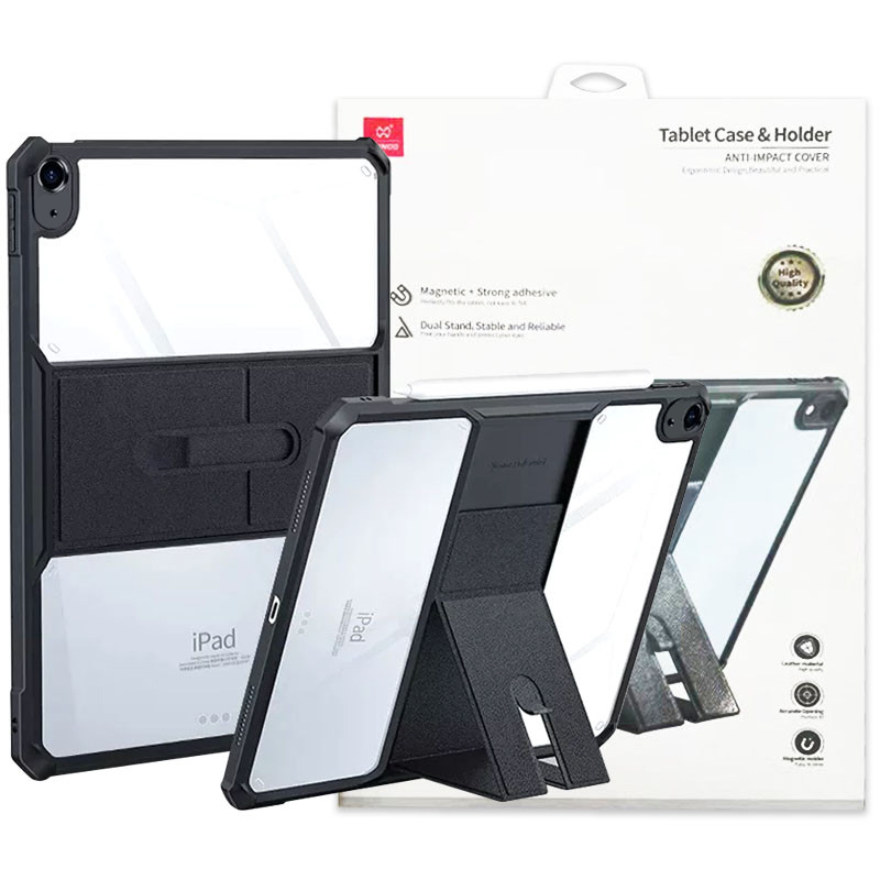 Уценка TPU+PC чехол Xundd Stand c усиленными углами для Apple iPad Air 10.9'' (2020-22)/Air 11'', Вскрытая упаковка / Черный, TPU+PC, купить оптом с доставкой
