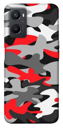 Чехол itsPrint Красно-серый камуфляж для Oppo A96