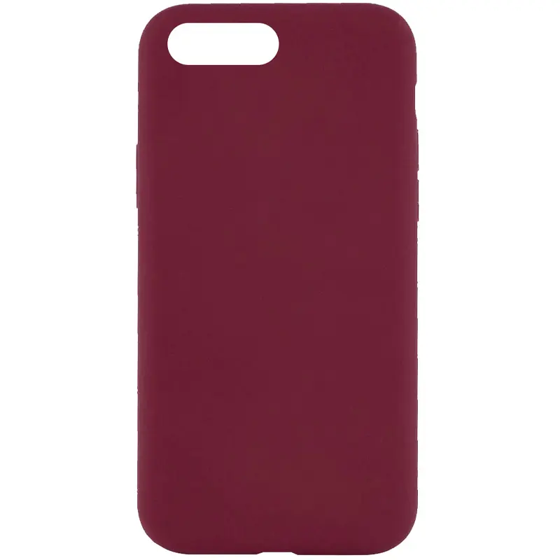 Чехол Silk Full Protective (AA) NO LOGO для Apple iPhone 7 plus / 8 plus (5.5"), Бордовый / Plum, Силикон, купить оптом с доставкой