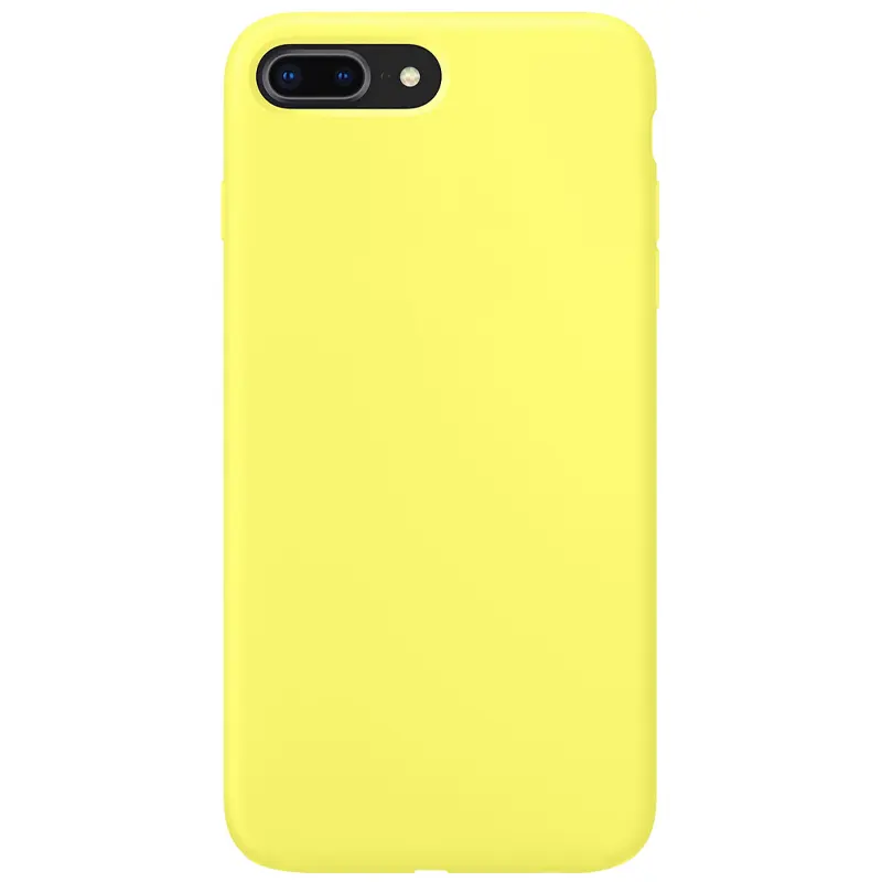 Чехол Silk Full Protective (AA) NO LOGO для Apple iPhone 7 plus / 8 plus (5.5"), Желтый / Yellow, Силикон, купить оптом с доставкой