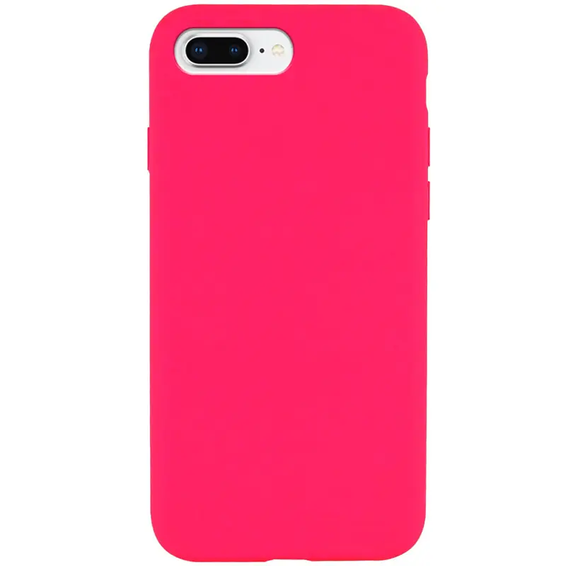 Чехол Silk Full Protective (AA) NO LOGO для Apple iPhone 7 plus / 8 plus (5.5"), Розовый / Barbie pink, Силикон, купить оптом с доставкой
